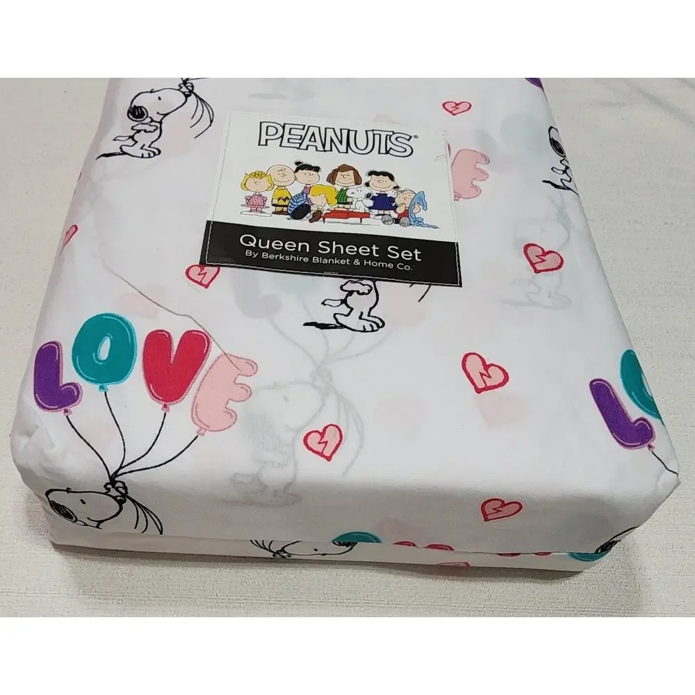 Peanuts snoopy Love Queen sheet set
